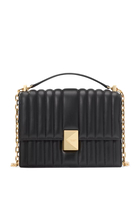 Deco Quilted Chain Shoulder Bag