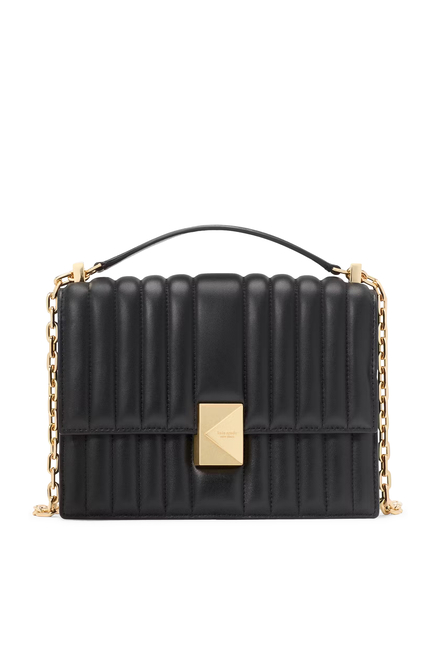 Deco Quilted Chain Shoulder Bag