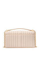 Deco Quilted Leather Mini Flap Chain Crossbody Bag