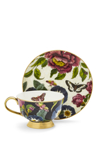 Creatures of Curiosity Floral Teacup and Saucer Set