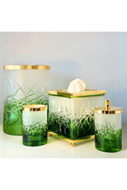 Ivy Green Cotton Bud Jar