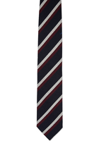 Striped Woven Silk Tie