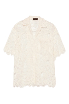 Lace Scalloped-Hem Shirt