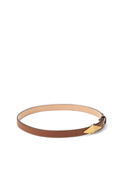 Diamond Calf Leather Clasp Belt