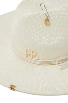 Pierced Chain Strap Fedora Hat