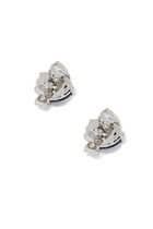 Pear Marquis Cluster Half Earrings, Cubic Zirconia