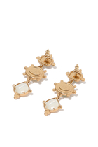 Tiki 3 Earrings, Gold-Plated Brass