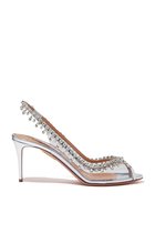 Temptation 75 Crystal Plexi Slingback Pumps
