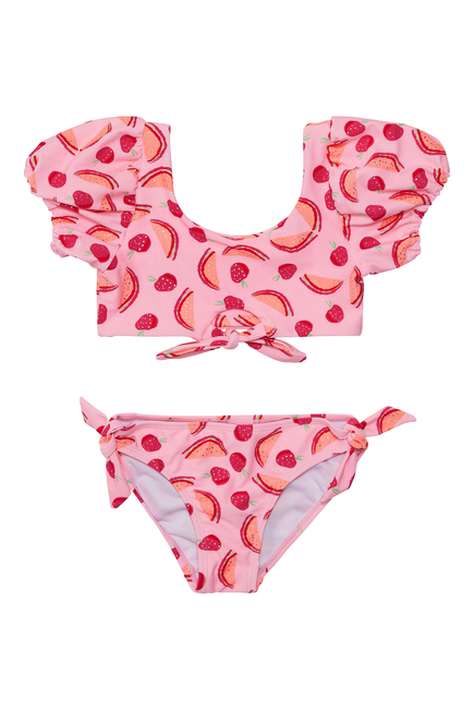 Kids Berry Sweet Knot Front Bikini