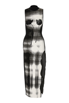 Yuki UV Reactive Wavy Asymmetric Dress