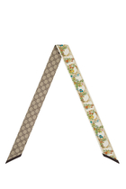 Animal & Floral Print Silk Neck Bow