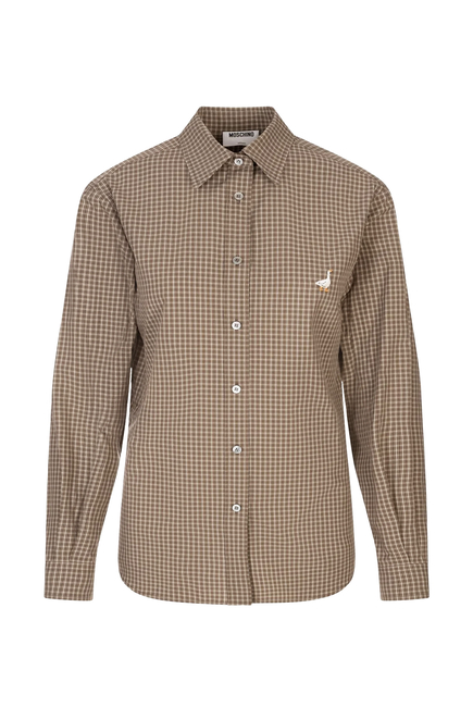 Goose Embroidery Poplin Shirt