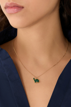 Turtle Pendant, 18k Yellow Gold & Malachite