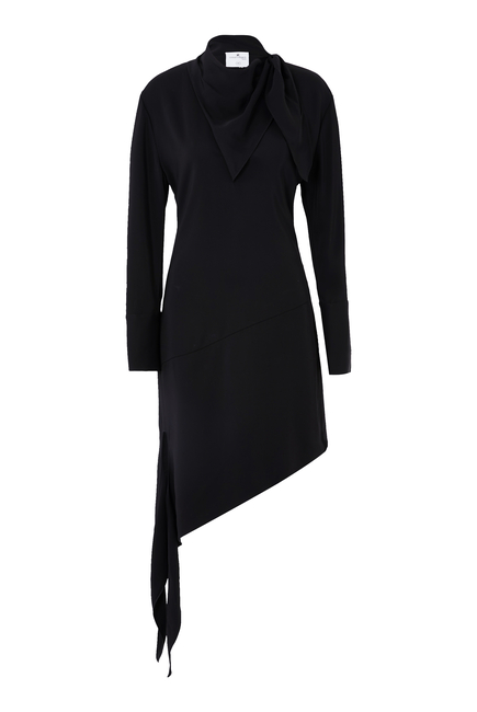 Scarf Satin Dress