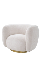 Roxy Lyssa Off-White Swivel Chair