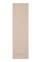 Monogram-Embroidered Wool Scarf