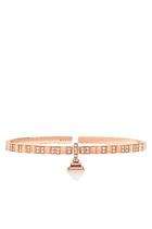 Cleo Charm Bracelet, 18k Rose Gold, White Agate & Diamonds