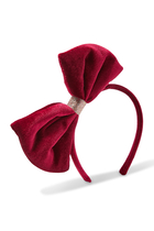 Kids Christmas Velvet Bow Alice Band