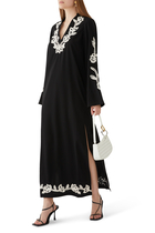 Daha Floral-Embroidered Kaftan