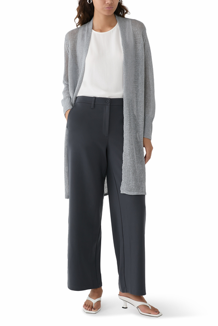 Organic Linen Cotton Cord Long Cardigan