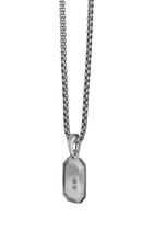 Streamline Amulet, Sterling Silver & Black Diamonds
