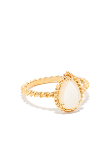 Serpent Boheme Ring, 18k Yellow Gold & Mother Of Pearl