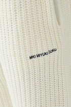Chunky Rib Knit Wide Leg Joggers