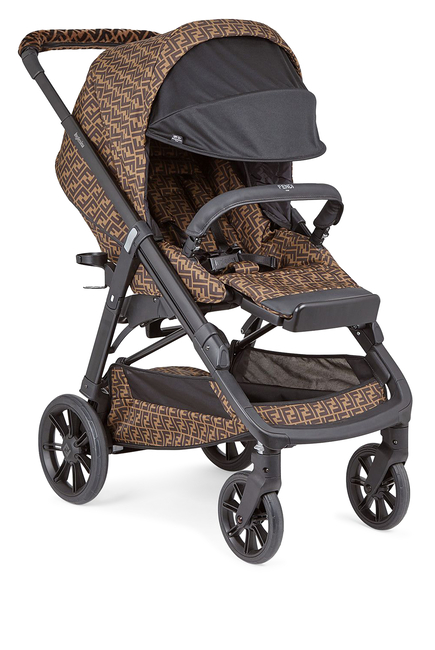 Brown FF Logo Stroller