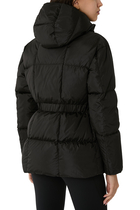 Agneux Square-Quilted Hooded Short Down Jacket