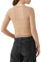 Mesh Long Sleeves Top