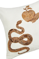Muse Snake & Apple Throw Pillow