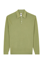 Button-Up Lightweight Knit Polo