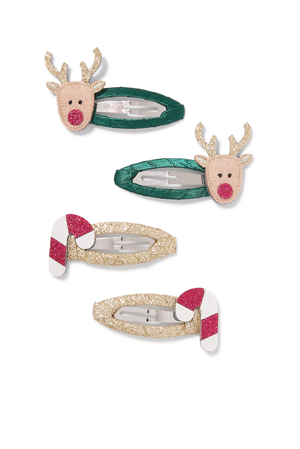 Kids Rudolph & Candy Cane Clic Clacs