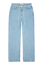 Denim Block Pants