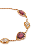 Serpent Bohème 18K Rose Gold 5 Motif Rhodolite Garnet and Diamond Bracelet