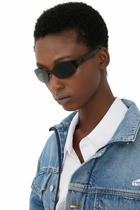 Baguette Black Geometric Sunglasses