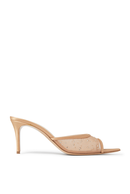 Lisa 75 Mesh Glitz Mules