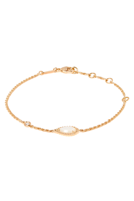 Serpent Bohème Diamond And Mother Of Pearl XS Motif Bracelet