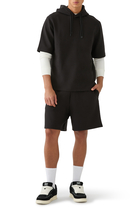 Oversized Jersey Hooded Sweatshirt
