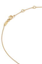Kids 'Faa' Letter Pendant Necklace, 18kt Gold, Enamel