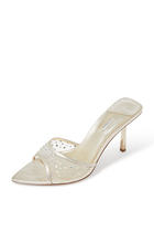 Nicole Mesh Embellished 80 Mules