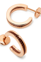 Quatre Classique Hoop Earrings, 18k Mix Gold & PVD