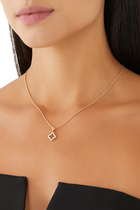 Quatrefoil Amulet in 18K Yellow Gold with Pavé Diamonds