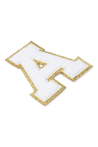 Kids Chenille Sparkle Letter A Patch