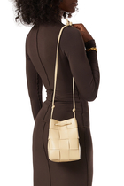 Small Cassette Cross-Body Bucket Bag