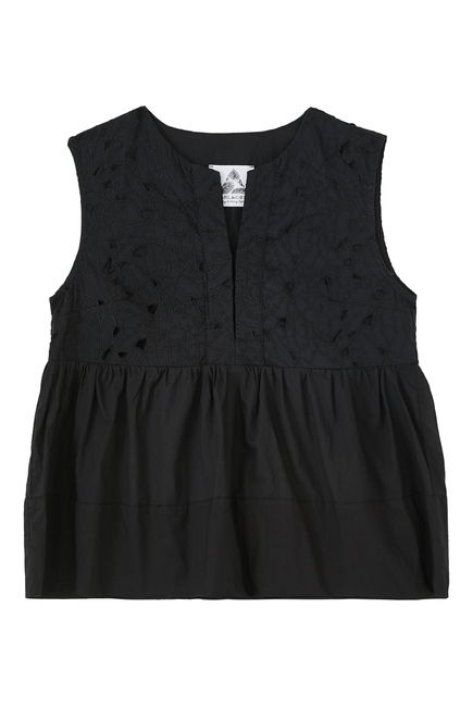  Broderie Sleeveless Top