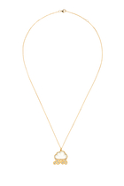 Cloud Brushed Charm, 18K Yellow Gold & Mother of Pearl
