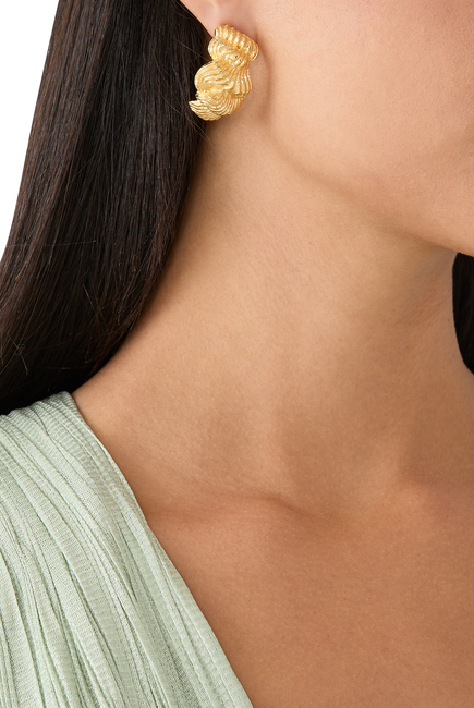 Chunky Earrings, 18K Yellow Gold Vermeil on Recycled Sterling Silver