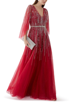Cape Sleeve Gown