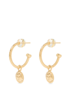 Apollo Loop Earrings, 18K Gold Plating